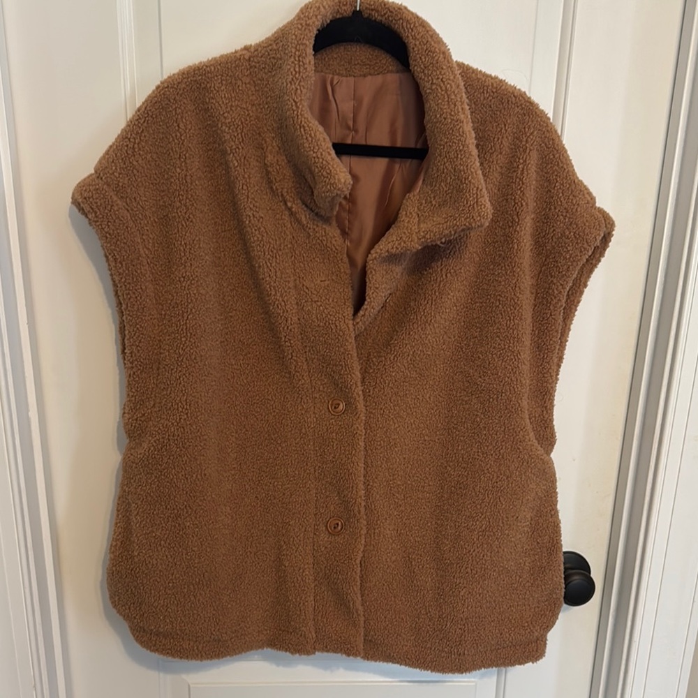 Cozy Brown Sherpa Vest